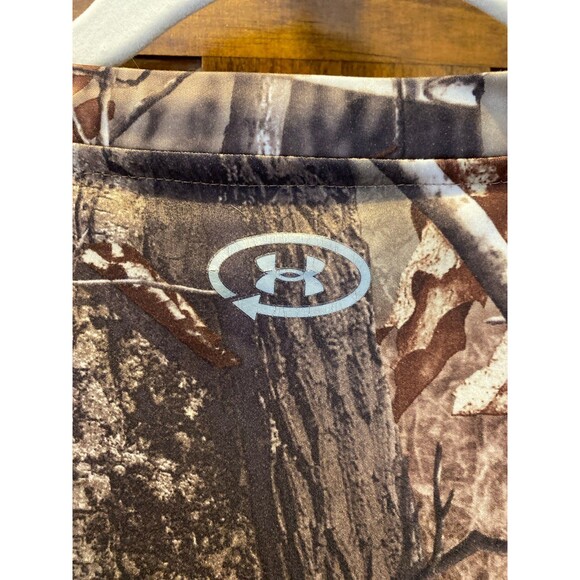 Under Armour T Shirt Sz Small MIZZOU Real Tree Camo Green Heat Gear Loose - Picture 4 of 8